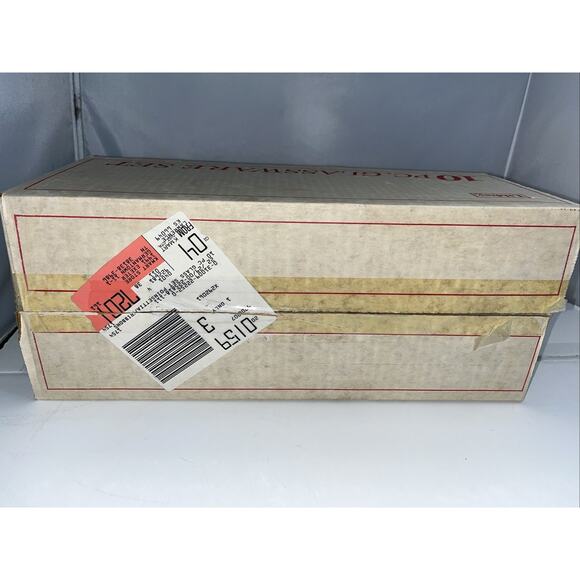 NOS Vintage Libbey Poinsettia Ribbon Glasses Set of 10 W/ Box USA - Picture 3 of 6